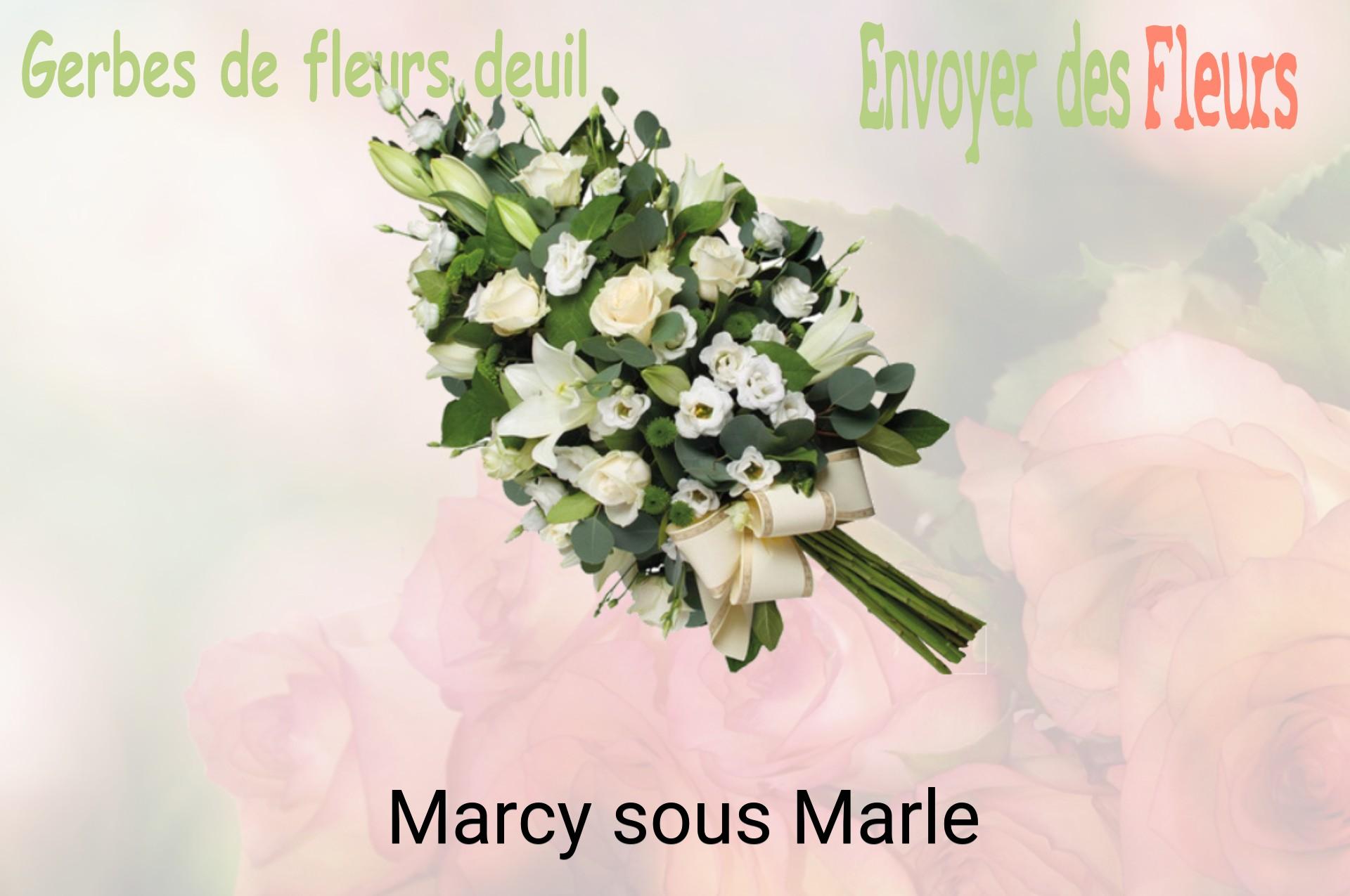 Gerbe de fleurs de deuil livrée à Marcy-sous-Marle